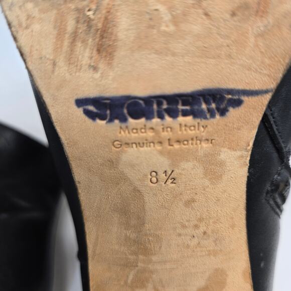 J. Crew Aggie Classic Black Leather Heeled Ankle Boot, Size 8.5, Made in Italy - Picture 10 of 10